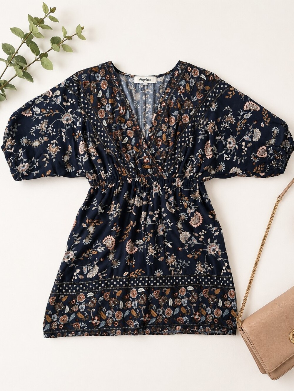 Haptics Floral V-Neck Dress